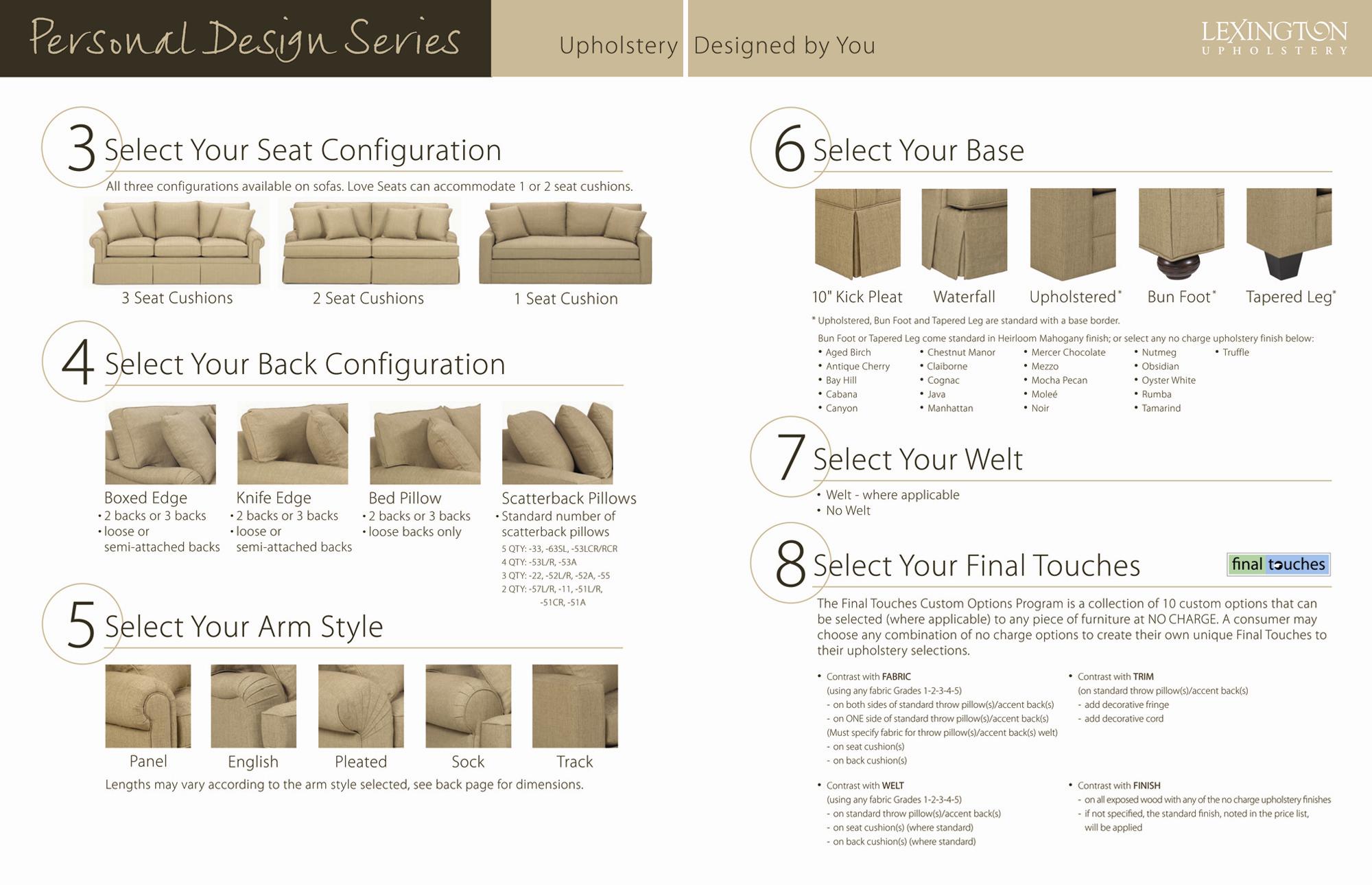 Lexington Personal Design Series Customizable Upholstered